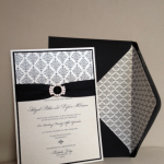 invitation black elegant envelope